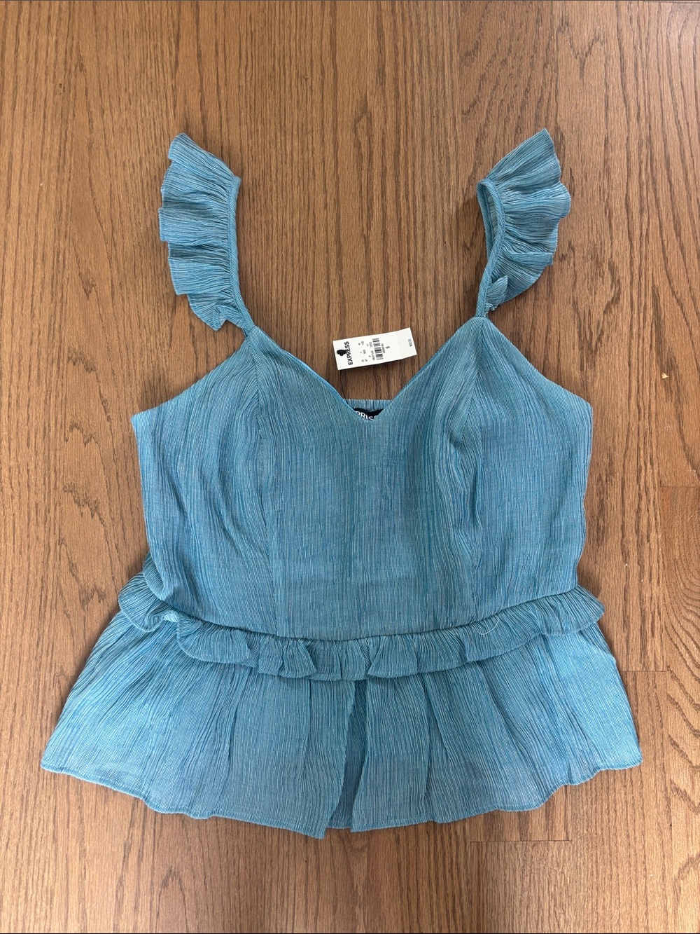 Express Ruffle-Trim Peplum Tank